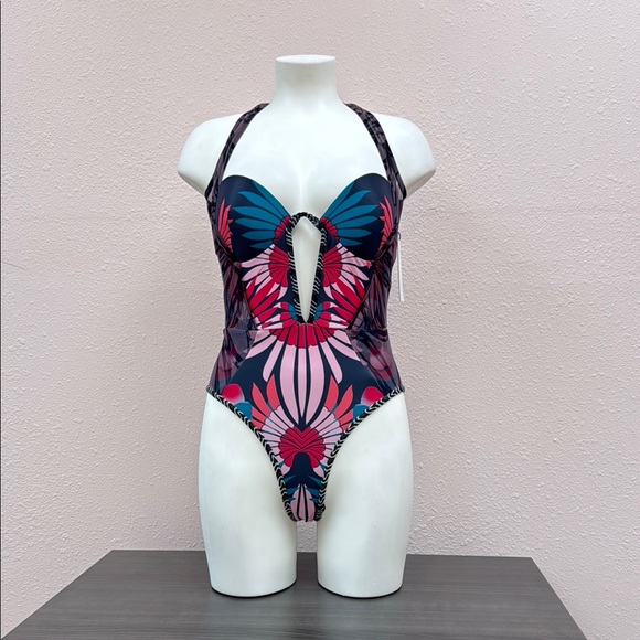 Andrea Iyamah Multicolor Geometric One-Piece Swimsuit - Picture 3 of 6
